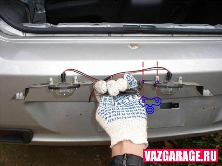 Установка камеры заднего вида