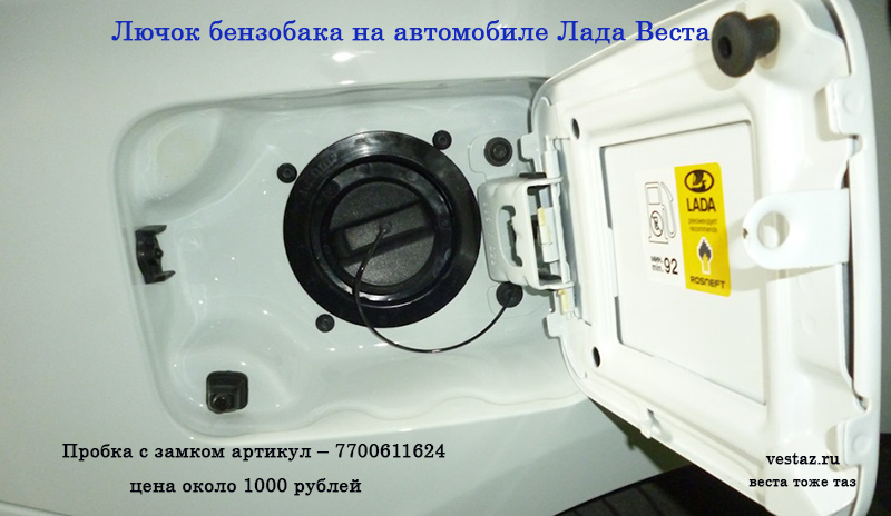 Лючок бензобака Лада Веста 