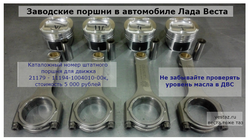 Заводские поршни Лады Весты