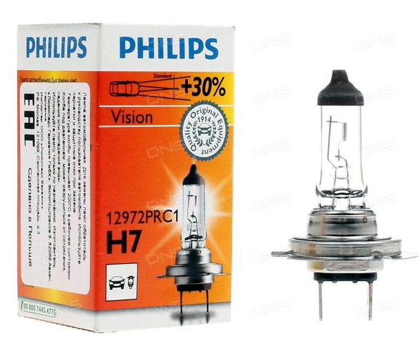 Philips Vision H7 лампа на Весту