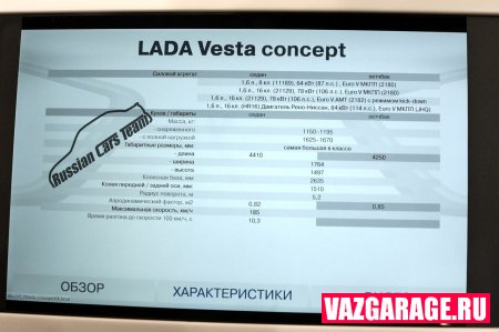 Lada Vesta - технические характеристики